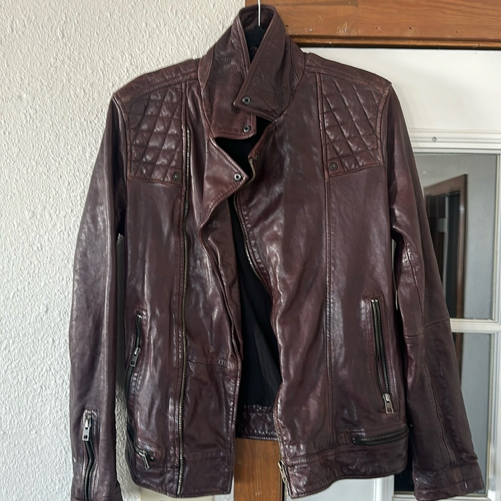 All saints leather jacket